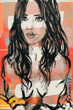 DAVID BROMLEY Nude "Zippora" Original Polymer Painting on Canvas 90cm x 60cm0