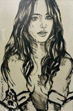 DAVID BROMLEY Nude "Zippora" Original Polymer Painting on Canvas 90cm x 60cm0