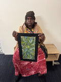 PATRICIA KAMARA "Bush Medicine Leaves" Signed Acrylic on Canvas 43cm x 20cm1