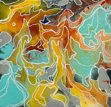 JANICE STANLEY PITJANTJARA "Pantu" Original,  Acrylic on Canvas 38.5cm x 39.5cm0