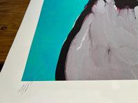 ADAM CULLEN "Growler - Aqua" Signed, Limited Edition Print 90cm x 89cm