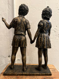 DAVID BROMLEY "Holding Hands" Hand Signed, Bronze Sculpture1