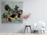 GRAHAM KUO "Black Stone" Original, Mixed Media on Canvas Painting 152cm x 152cm3