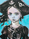 DAVID BROMLEY Children Series "Pirate Girl" Polymer on Canvas 90cm x 60cm1