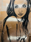 DAVID BROMLEY Nude "Katie Mac" Polymer on Canvas Painting 120cm x 90cm2