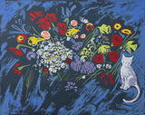 CHARLES BLACKMAN "Fifty Flowers" Signed, Silkscreen Print 60cm x 76cm0