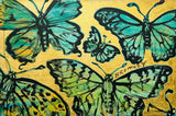 DAVID BROMLEY "Butterflies" Polymer & Gold Leaf Painting on Canvas 60cm x 90cm0