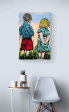 DAVID BROMLEY "Friends" Original Polymer Painting on Canvas 90cm x 60cm3