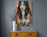DAVID BROMLEY Nude "Zippora" Original Polymer Painting on Canvas 90cm x 60cm3