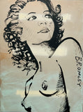 DAVID BROMLEY Nude "Hillary" Polymer on Canvas Painting 120cm x 90cm0