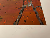 JOHN OLSEN "Sturt Peas Pilbara" Signed Limited Edition Digital Print 70cm x 77cm3