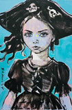 DAVID BROMLEY Children Series "Pirate Girl" Polymer on Canvas 90cm x 60cm0
