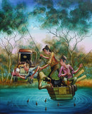 MAX MANNIX "Man Overboard" Original, Original Oil on Canvas Painting 55cm x 45cm0