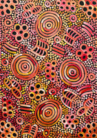 MAUREEN NUNGALA "Rock Holes" Original, Signed Acrylic on Canvas 90cm x 63cm