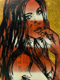 DAVID BROMLEY Nude "Katie Mac" Polymer & Gold Leaf on Canvas 115.5cm x 90cm1