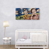 DAVID BROMLEY Children Series "The Young Author" Polymer on Canvas 61cm x 122cm4