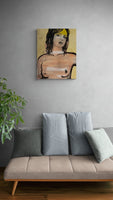 DAVID BROMLEY Nude "Belinda" Polymer and Gold Leaf on Canvas 71cm x 56cm