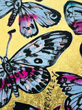 DAVID BROMLEY "Butterflies" Polymer & Gold Leaf Painting on Canvas 90cm x 60cm1