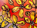 DAVID BROMLEY "Flowers" Polymer Painting on Canvas 60cm x 90cm1