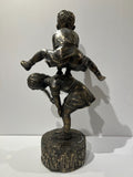 DAVID BROMLEY "Leapfrog (Boy)" Hand Signed, Cast Bronze Sculpture on Base