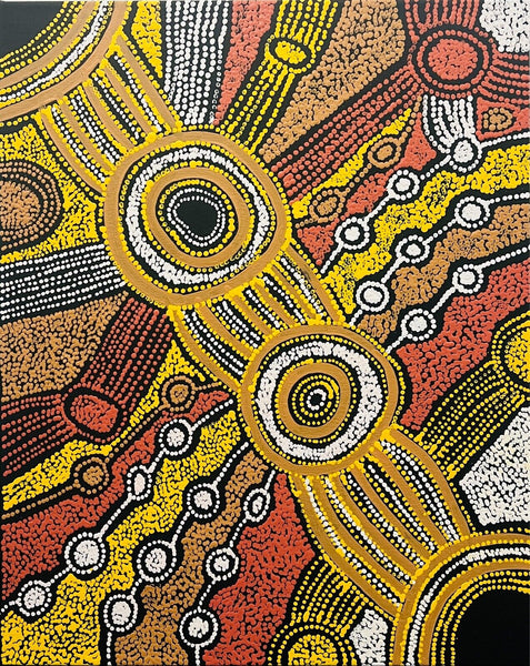 CLARISE TUNKIN "Minyma Marlilu Tjukurrpa" Acrylic on Canvas 75cm x 60cm