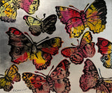 DAVID BROMLEY "Butterflies" Polymer & Silver Leaf on Canvas 150cm x 180cm