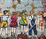 DAVID BROMLEY "Over The Fence" Signed, Large Limited Edition Print 74.5cm x 90cm0