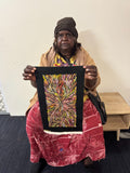 PATRICIA KAMARA "Bush Medicine Leaves" Signed Acrylic on Canvas 43cm x 20cm1