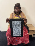 PATRICIA KAMARA "Bush Medicine Leaves" Signed Acrylic on Canvas 43cm x 20cm1