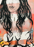 DAVID BROMLEY Nude "Zippora" Original Polymer Painting on Canvas 90cm x 60cm2