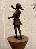 DAVID BROMLEY "Bubble Girl" Signed, Cast Bronze Maquette Sculpture and Base