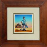 MAX MANNIX "Country Cop" Original Oil on Canvas Painting 14cm x 14cm1