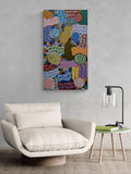 DORA MBITJANA "Awelye & Bush Melon" Signed Acrylic on Canvas 113cm x 62.5cm7