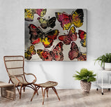 DAVID BROMLEY "Butterflies" Polymer & Silver Leaf on Canvas 150cm x 180cm