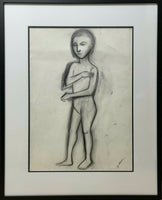 ROBERT DICKERSON "Female Study" Original Charcoal, Signed, 75cm x 53cm, Framed