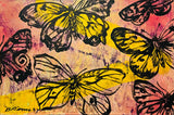 DAVID BROMLEY "Butterflies" Polymer Painting on Canvas 60cm x 90cm0