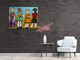 DAVID BROMLEY Children Series "Over The Fence" Polymer on Canvas 90cm x 120cm3