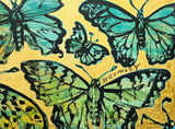 DAVID BROMLEY "Butterflies" Polymer & Gold Leaf Painting on Canvas 60cm x 90cm2