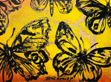 DAVID BROMLEY "Butterflies" Polymer Painting on Canvas 60cm x 90cm2