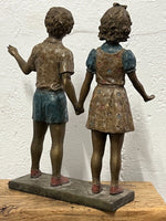 DAVID BROMLEY "Holding Hands" Hand Signed, Bronze Sculpture