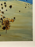 JOHN OLSEN "Field of Wattles" Signed, LARGE Limited Edition Print 100cm x 110cm