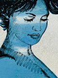 DAVID BROMLEY Nude "Charlotte" Polymer and Silver Leaf on Canvas 91cm x 91cm1
