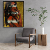 DAVID BROMLEY Nude "Katie Mac" Polymer & Gold Leaf on Canvas 115.5cm x 90cm3