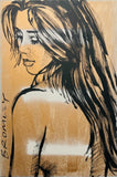 DAVID BROMLEY Nude "Jessica" Original Polymer Painting on Canvas 90cm x 60cm0