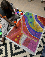 AILEEN ADAMSON "Piltati Wanampi" Original, Signed Acrylic on Canvas 99cm x 147cm