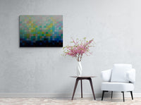 MATTHEW JOHNSON "Verte II" Signed, Original Oil on Canvas Painting 76cm x 101cm