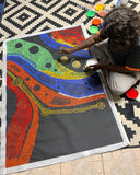 AILEEN ADAMSON "Piltati Wanampi" Original, Signed Acrylic on Canvas 99cm x 147cm
