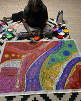 AILEEN ADAMSON "Piltati Wanampi" Original, Signed Acrylic on Canvas 99cm x 147cm