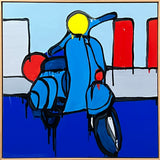 JASPER KNIGHT "Blue 150 Study" Enamel on Perspex Painting 60cm x 60cm