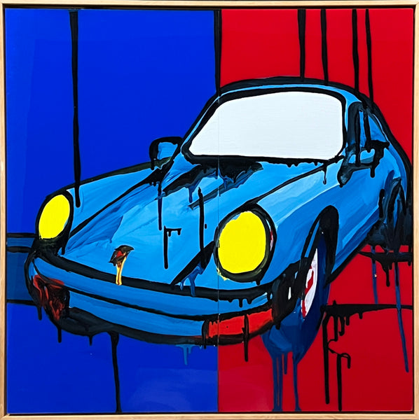 JASPER KNIGHT "911 Study" Enamel on Perspex Painting 60cm x 60cm